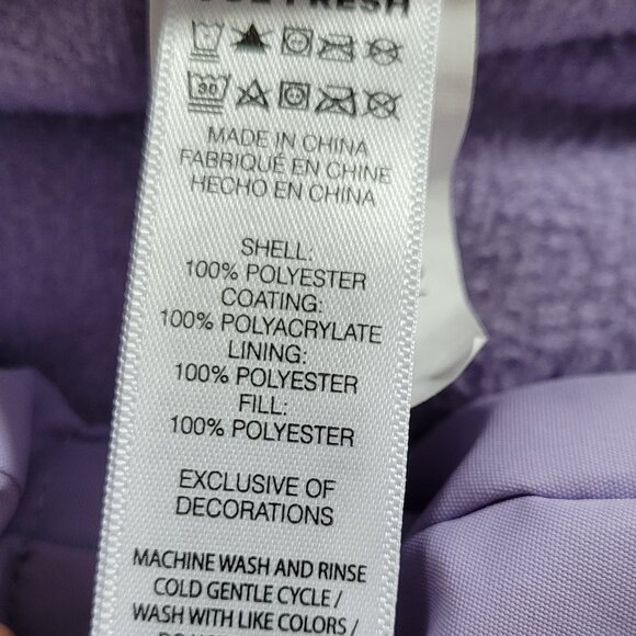 Joe Fresh Kid's Purple & Black Hooded Jacket & Pant Snow Suit Set Size 6-12M - Picture 7 of 12